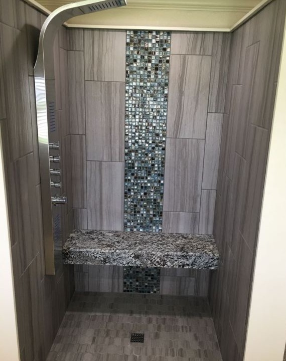 Tile and custom shower offerings at El Campo Carpet One 